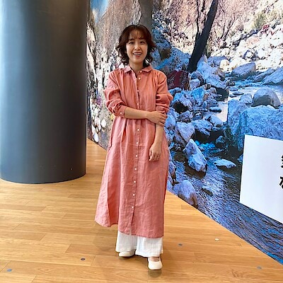 婦人 リネン 洗いざらし長袖シャツワンピース | 無印良品
